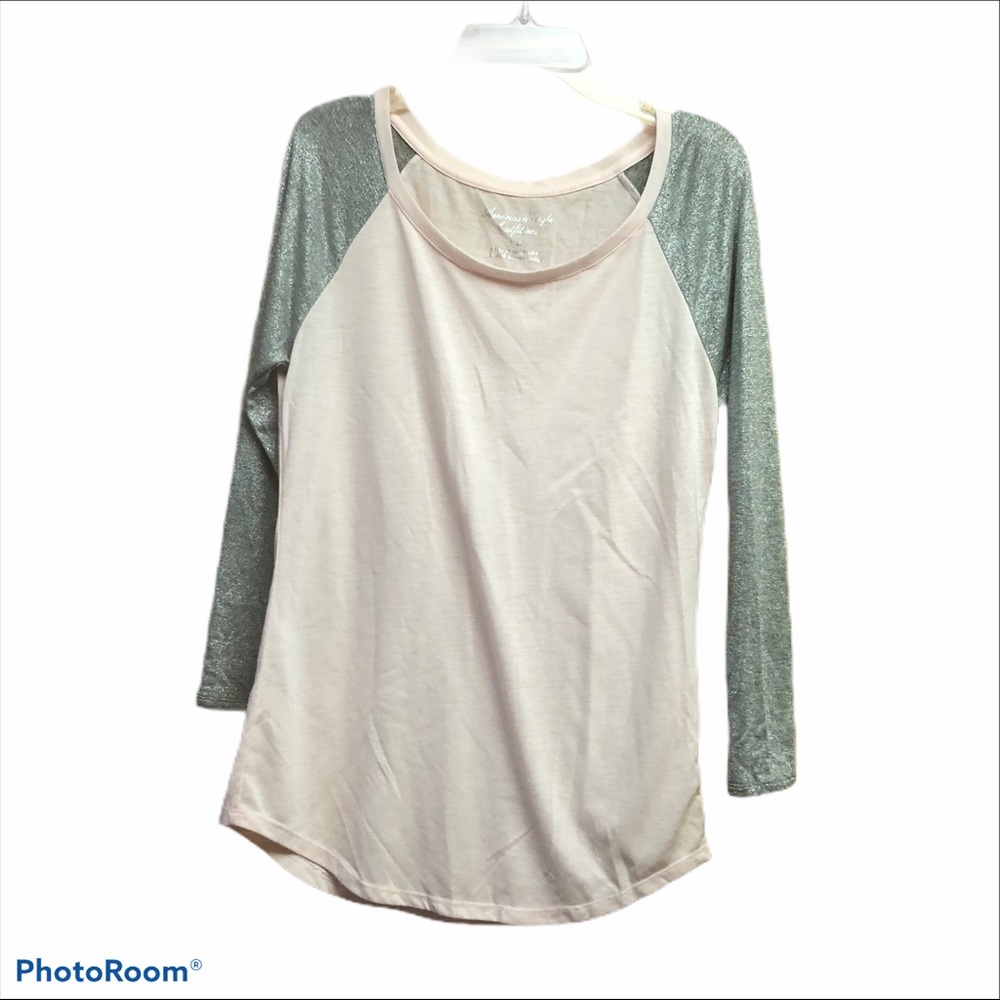 American Eagle pink sparkle long sleeve